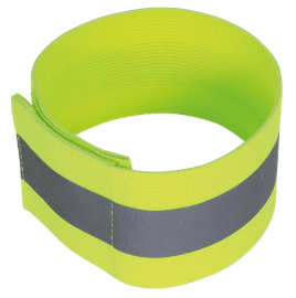 Bracelets &eacute;lastiques r&eacute;fl&eacute;chissants haute visibilit&eacute; - Paire - Jaune/vert haute visibilit&eacute;~ taille unique photo du produit