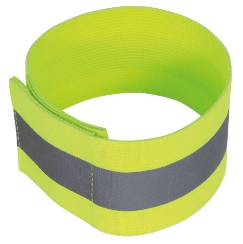 Bracelets &eacute;lastiques r&eacute;fl&eacute;chissants haute visibilit&eacute; - Paire - Jaune/vert haute visibilit&eacute;~ taille unique photo du produit