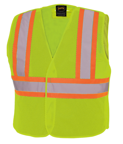 Hi-Vis Poly Mesh Tear-Away Safety Vest - Hi-Vis Yellow/Green - 2/3XL product photo