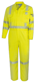 Hi-Vis FR/Arc-Rated 7.5 oz  88/12 Safety Coveralls - Hi-Vis Yellow - 3XL product photo