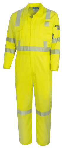 Hi-Vis FR/Arc-Rated 7.5 oz  88/12 Safety Coveralls - Hi-Vis Yellow - 3XL product photo