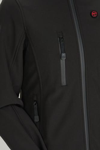 Women’s Heated Softshell Jacket – 4 Settings – 4-Way Stretch – Detachable Hood - Black - L product photo