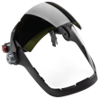 Quad™ 500 Series Face Shield - Universal Adapter - Polycarbonate - Clear - Anti-Fog - Flip-up Shade 5 IR Visor product photo