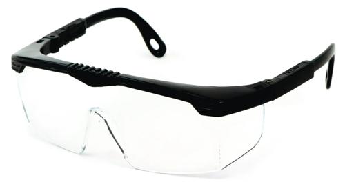 Sebring Series Black Frame Hard Coated Clean Lens Safety Glasses product photo