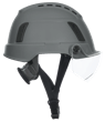 XS2-500 Series Type 2+ Vented Safety Helmet w/Flip-Up Visor - Grey product photo