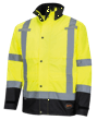 Hi-Vis 300D Ripstop PU-Coated Rain Jacket - 100% Waterproof - Hi-Vis Yellow/Green - L product photo