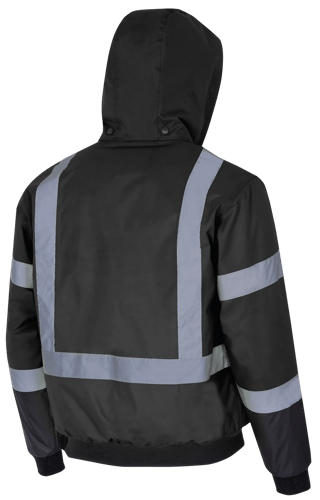 Hi-Vis Heated Nano Bomber Jacket - 100% Waterproof - Black - M product photo