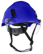 XS2-500 Series Type 2+ Safety Helmet w/Flip-Up Visor - Blue product photo