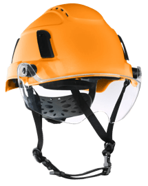 XS2-550V Series Type 2+ Safety Helmet - Vented  - Flip-Up Visor - Hi-Vis Orange product photo