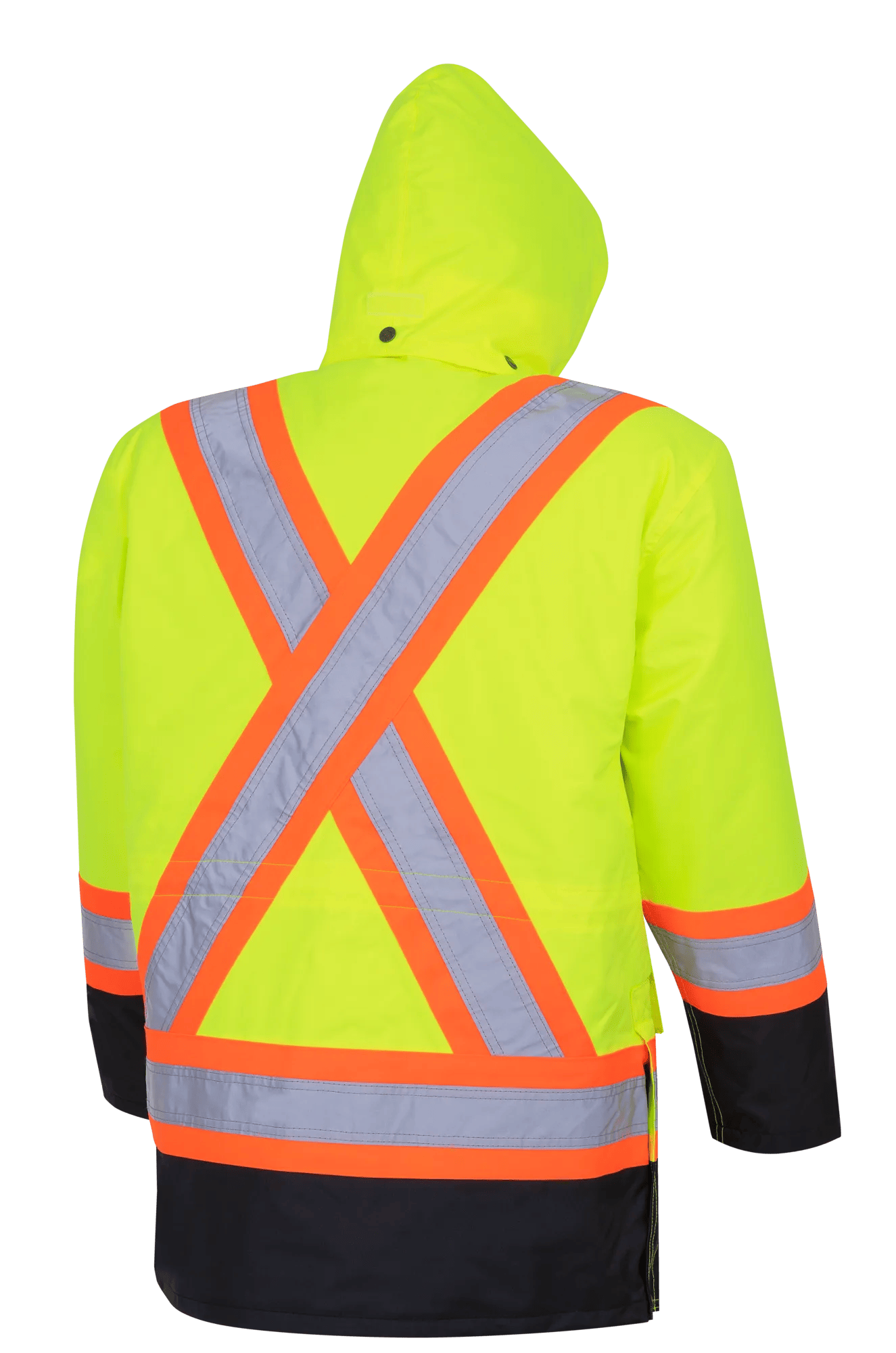 Waterproof 7-in-1 Parka – Detachable Hood – Hi-Vis Yellow/Green