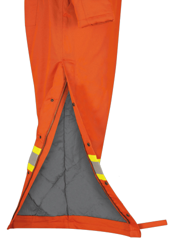 FR-Tech® FR/Arc-Rated Quilted Safety Coveralls – Hi-Vis Orange – L