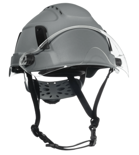 XS2-500 Series Type 2+ Vented Safety Helmet w/Flip-Up Visor - Grey product photo