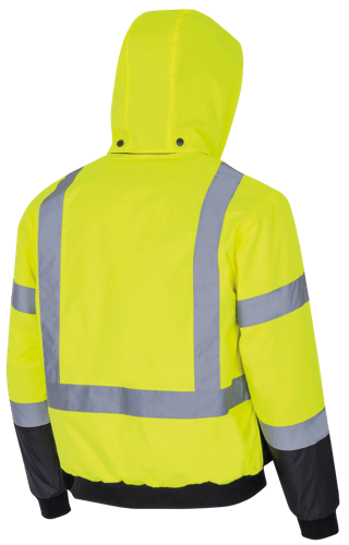 Hi Vis Heated Nano Bomber Jacket - 100% Waterproof - Hi-Vis Yellow/Green - XL product photo