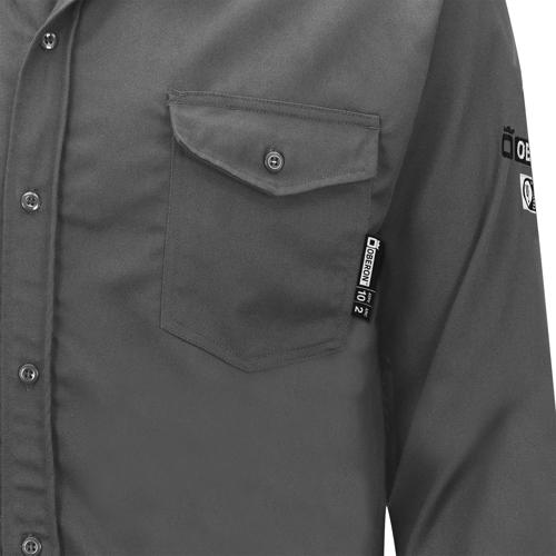 FR/Arc-Rated 7.5 oz  88/12 Button-Up Safety Shirt - Grey - XL product photo
