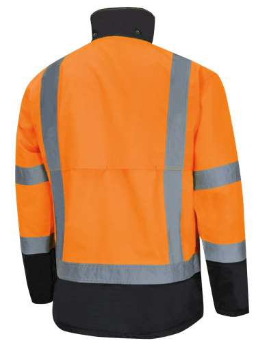 Hi-Vis 300D Ripstop PU-Coated Rain Jacket - 100% Waterproof - Hi-Vis Orange - XL product photo