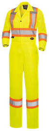 Combinaison de s&eacute;curit&eacute; routi&egrave;re haute visibilit&eacute; pour femme - Jaune/vert haute visibilit&eacute; - TG photo du produit