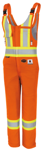 Salopette de s&eacute;curit&eacute; FR-Tech&reg; matelass&eacute; ignifuge/anti-arc &eacute;lectrique pour femme &ndash; Orange haute visibilit&eacute; &ndash; Taille femme G photo du produit