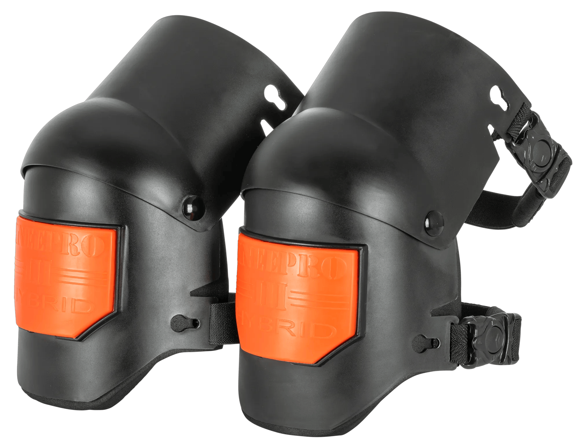 KneePro Hybrid Ultra Flex III Knee Pad - Quick Snap Clips - Black