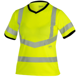 Women's Hi-Vis Short -Sleeved Safety T-Shirt - Class 3 - Hi-Vis Yellow - XL product photo