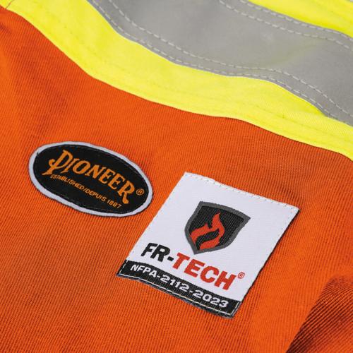 Salopette de s&eacute;curit&eacute; FR-Tech&reg; haute visibilit&eacute; 88/12 de 7 oz ignifuge/anti-arc &eacute;lectrique &ndash; Orange haute visibilit&eacute; &ndash; 2TG photo du produit