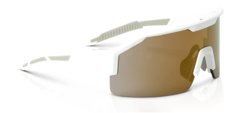 Maxview+ Safety Glasses - White Frame - Gold Mirror Lens product photo