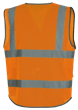 Hi-Vis Mesh Poly Safety Vest - Zipper Closure - Hi-Vis Orange - 4XL product photo