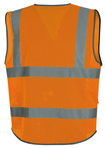 Hi-Vis Mesh Poly Safety Vest - Zipper Closure - Hi-Vis Orange - 4XL product photo