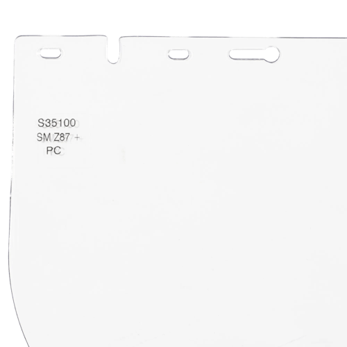 390 Premium Series Single Crown Face Shields Window - Acetate - 8" x 16" x .040" - Uncoated- - Clear product photo