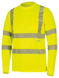 Hi-Vis Cooling Safety T-Shirt - Long Sleeve - Hi-Vis Yellow – 2XL product photo