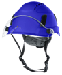XS2-550V Series Type 2+ Vented Safety Helmet w/Flip-Up Visor - Blue product photo