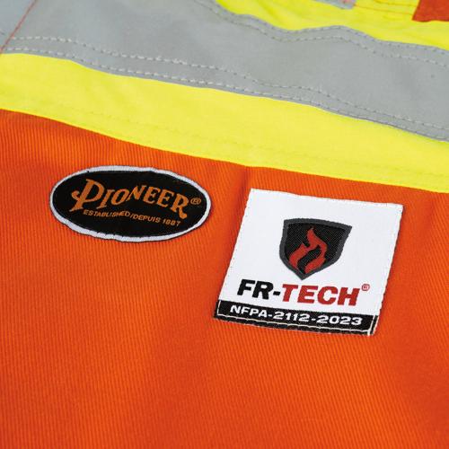 Salopette de s&eacute;curit&eacute; FR-Tech&reg; matelass&eacute; haute visibilit&eacute; ignifuge/anti&ndash;arc &eacute;lectrique &ndash; Orange haute visibilit&eacute; &ndash; Taille homme 4TG photo du produit
