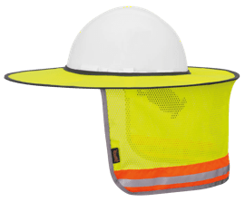 Hi-Vis Foldable Mesh Cooling Hard Hat Sunshade - Hi-Vis Yellow/Green - O/S product photo