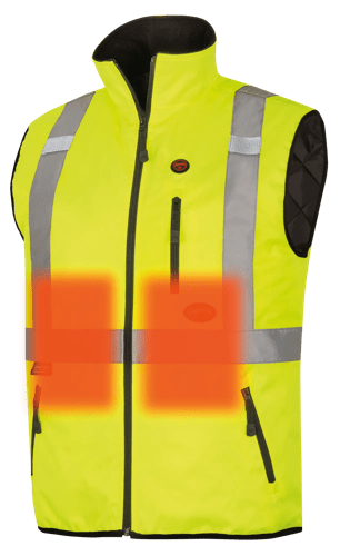 Hi-Vis Heated Insulated Safety Vest - 100% Waterproof - Hi-Vis Yellow - XL product photo