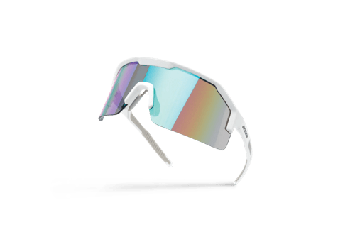 Maxview+ Safety Glasses - White Frame - Green Mirror Lens product photo