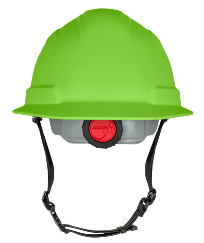 BLOCKHEAD2 Type 2 Full Brim Safety Helmet &ndash; Non-Vented &ndash; HV Green product photo
