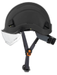 CH-350 Industrial Climbing Hard Hat w/Flip-Up Wraparound Visor - Non-Vented - Black product photo