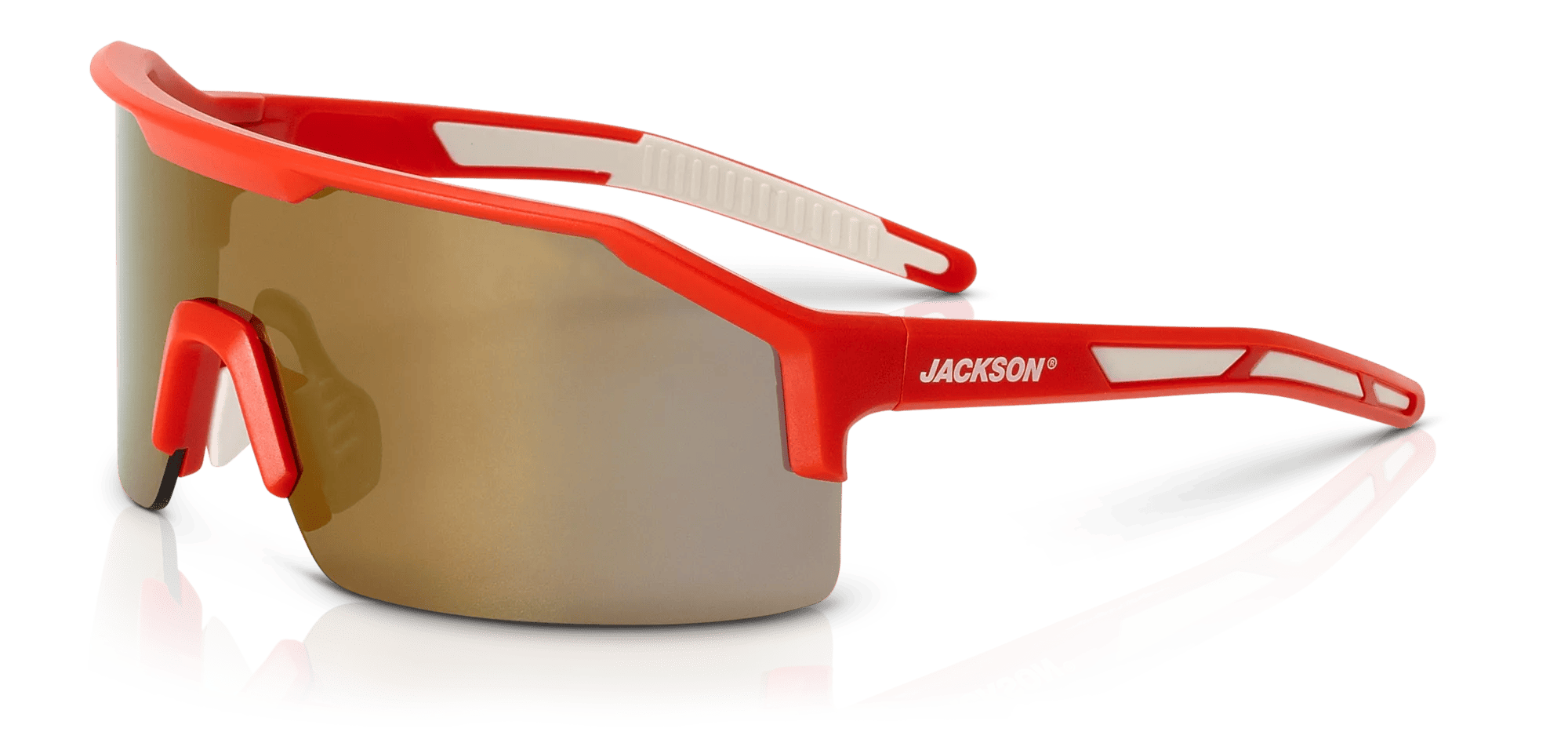 Maxview+ Safety Glasses - Red Frame - Gold Mirror Lens | 60011