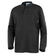 100% FR/Arc-Rated 7 oz Cotton Interlock Long-Sleeved Henley Shirt - Navy - L product photo