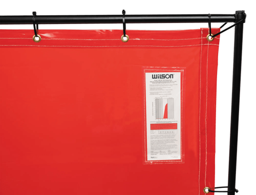 Welding Curtain and Frame Combo Kit - Orange - 6'x8' product photo