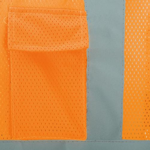 Hi-Vis Poly Mesh Safety Vest - Zipper Closure - Hi-Vis Orange - XL product photo