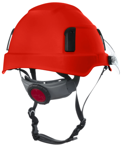 XS2-500 Series Type 2+ Safety Helmet w/Flip-Up Visor - Red product photo