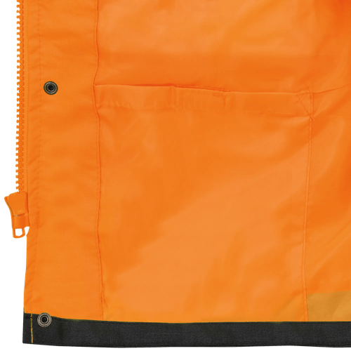 Hi-Vis 300D Ripstop PU-Coated Rain Jacket - 100% Waterproof - Hi-Vis Orange - XL product photo