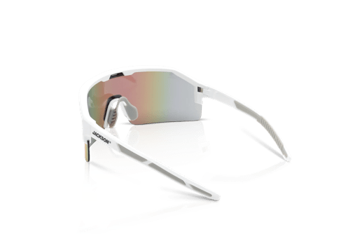 Maxview+ Safety Glasses - White Frame - Green Mirror Lens product photo