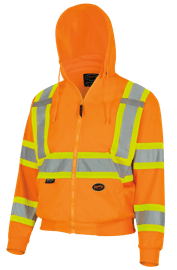 Hi-Vis Microfleece Zip Hoodie - Hi-Vis Orange 5XL product photo