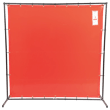 Welding Curtain and Frame Combo Kit -  Orange - 6'x6' product photo
