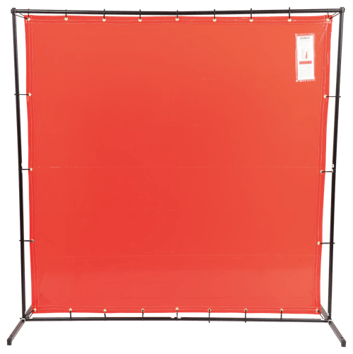 Welding Curtain and Frame Combo Kit -  Orange - 6'x6' product photo