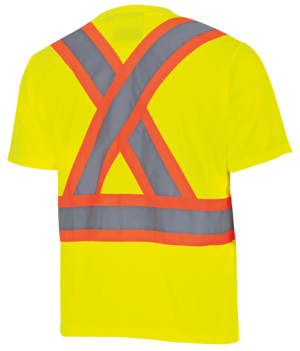 Hi-Vis Bird's-Eye Safety T-Shirt - Hi-Vis Yellow/Green - 3XL product photo