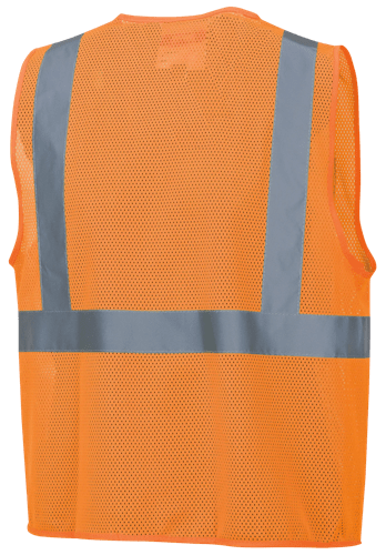 Hi-Vis Poly Mesh Safety Vest - Zipper Closure - Hi-Vis Orange - XL product photo