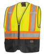 Hi-Vis Tricot Poly Safety Vest - Adjustable - Hook & Loop Closure - Hi-Vis Yellow/Green - 4/5XL product photo
