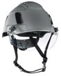 XS2-500 Series Type 2+ Vented Safety Helmet w/Flip-Up Visor - Grey product photo